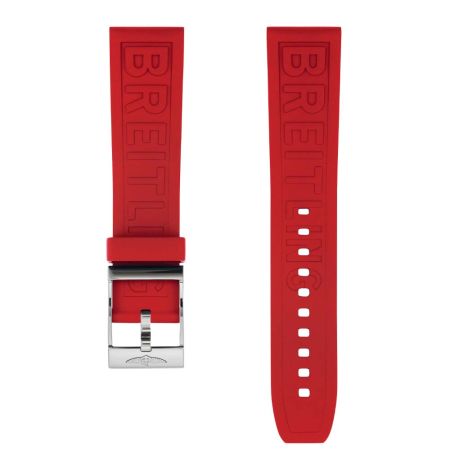 Breitling Red Diver Pro Rubber Strap - 22mm On Tang-Type // £130